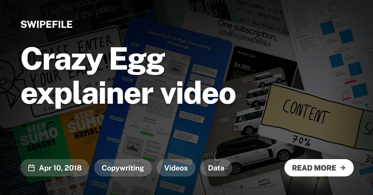 Crazy Egg explainer video | SwipeFile