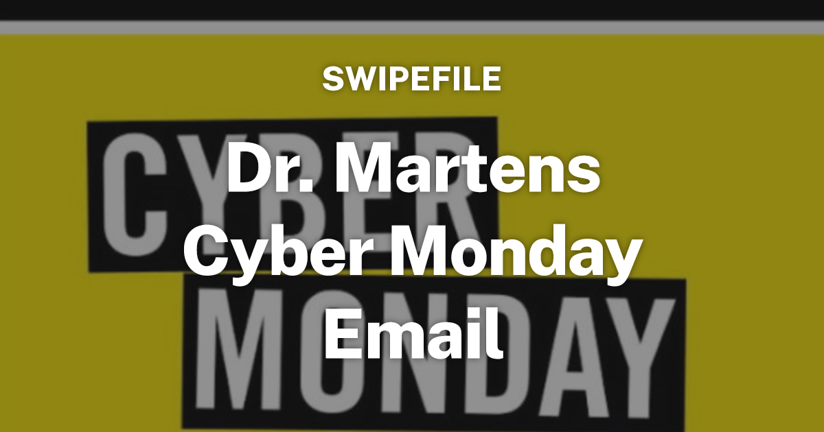 Dr martens cyber monday hotsell