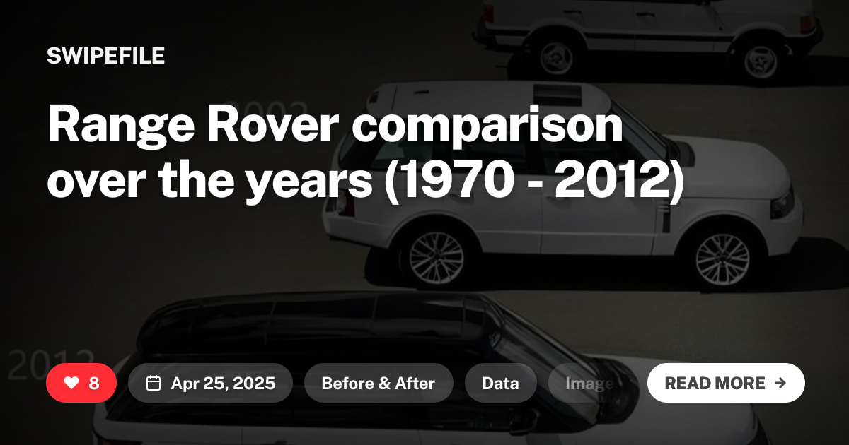 Range Rover comparison over the years (1970 - 2012) | SwipeFile