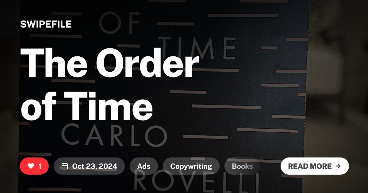 ON THE ORDER OF TIME visual data 4