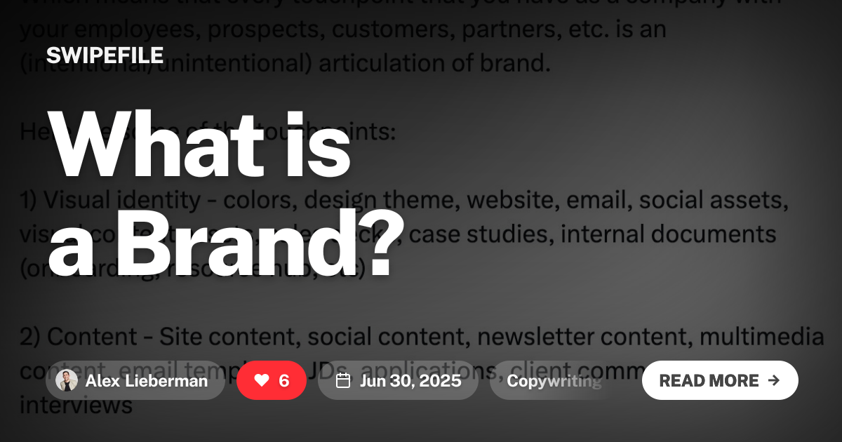 What is a Brand? | SwipeFile