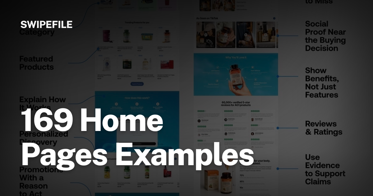 Home Oage Introduction 167 Home Pages Examples | Swipefile