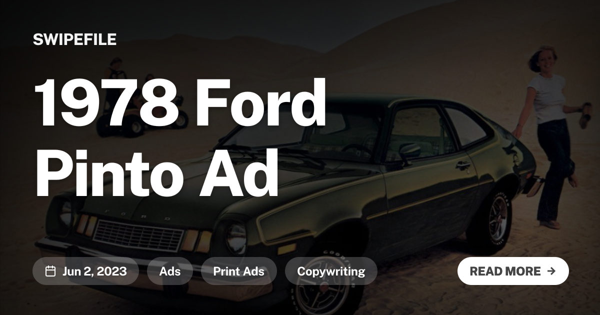 1978 Ford Pinto Ad