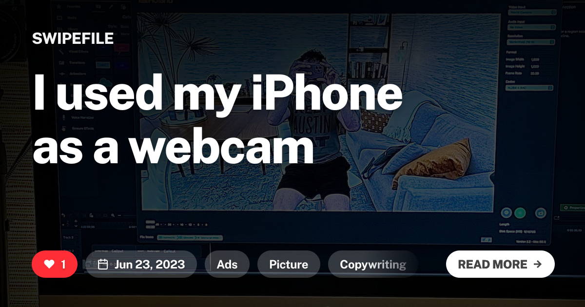 I used my iPhone as a webcam