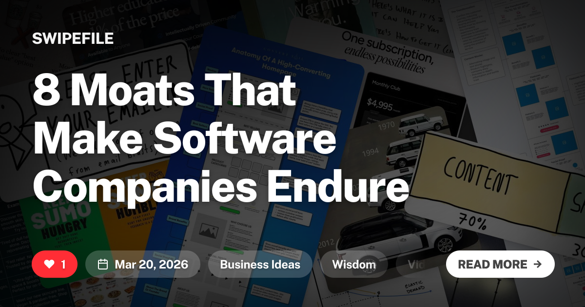 8 Moats That Make Software Companies Endure