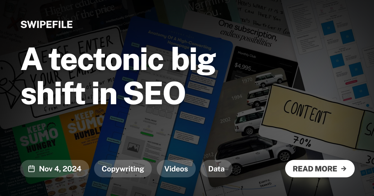 A tectonic big shift in SEO