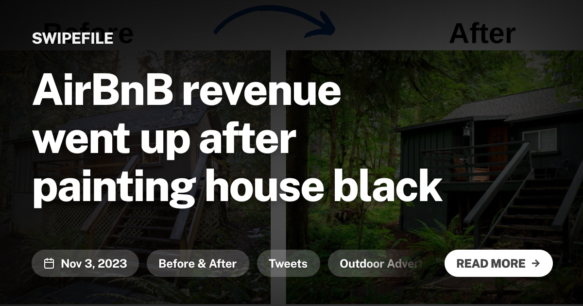AirBnB revenue went up after painting house black