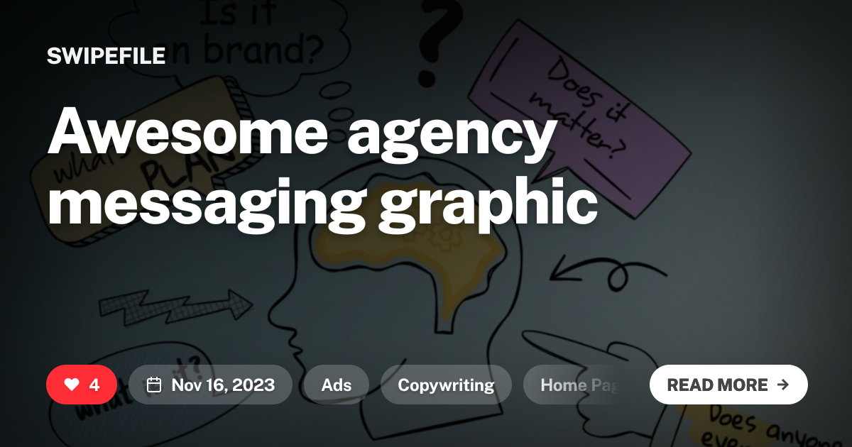 Awesome agency messaging graphic