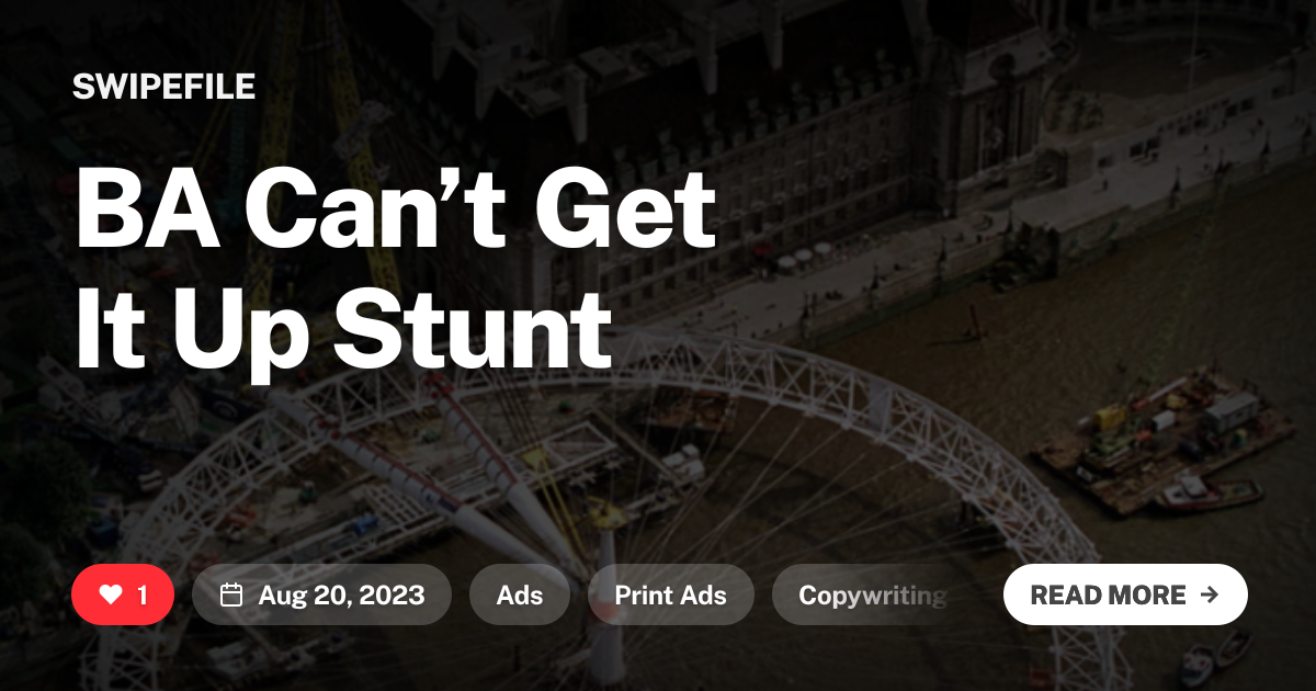 BA Can’t Get It Up Stunt