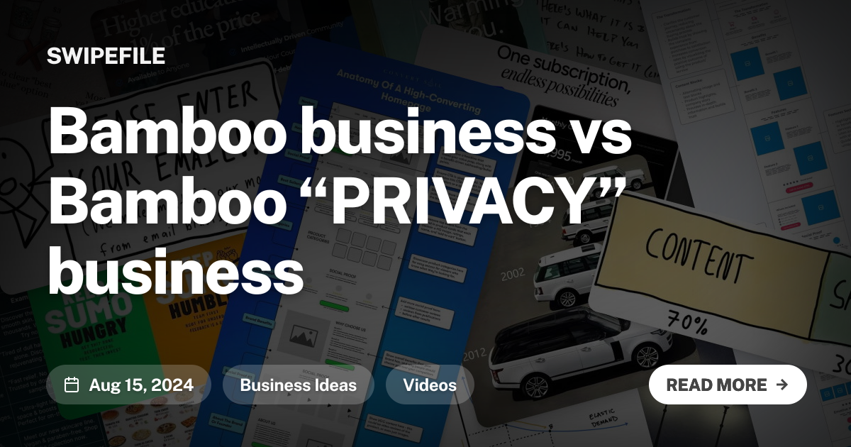 Bamboo business vs Bamboo “PRIVACY” business