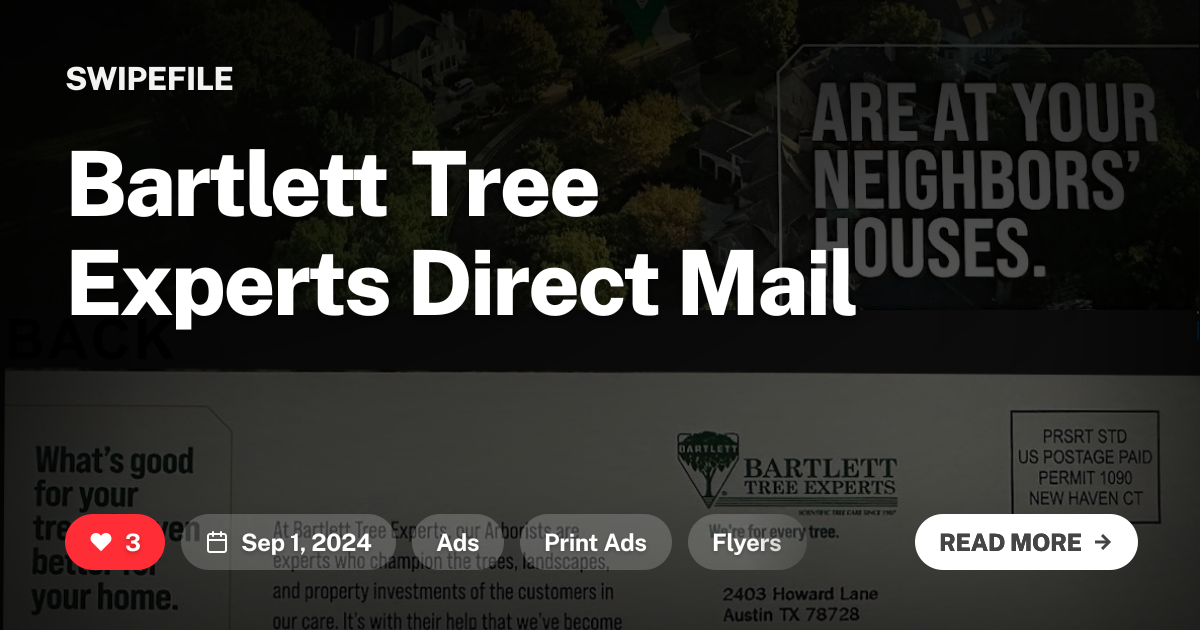 Bartlett Tree Experts Direct Mail