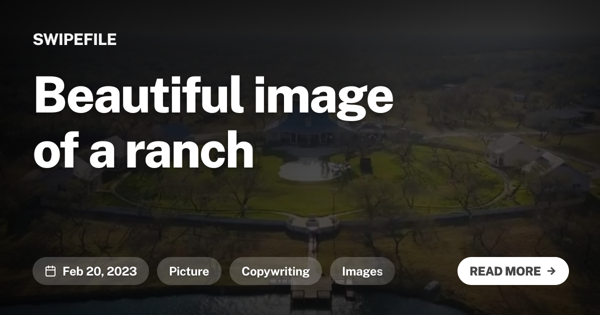 Beautiful image of a ranch