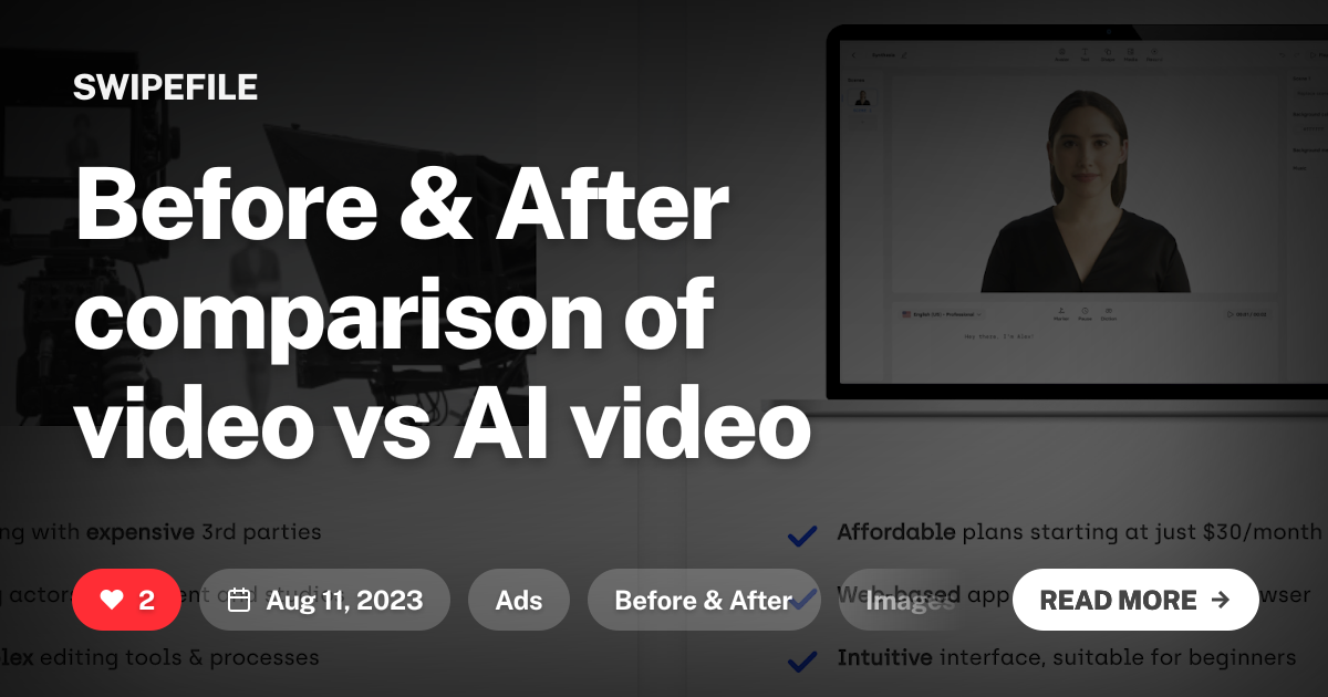 Before &amp; After comparison of video  vs AI video