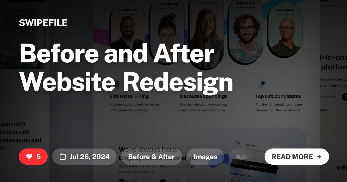 Before and After Website Redesign