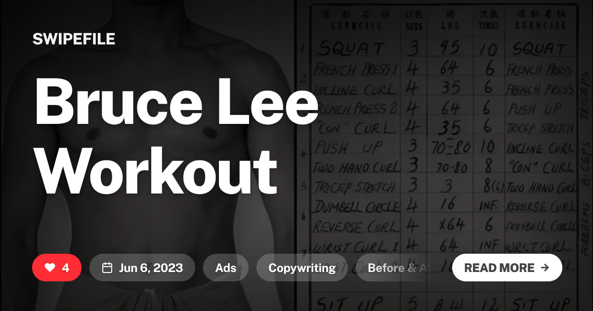 Bruce Lee Workout