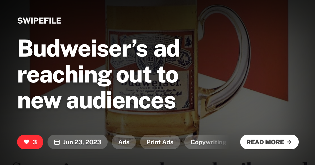 Budweiser’s ad reaching out to new audiences