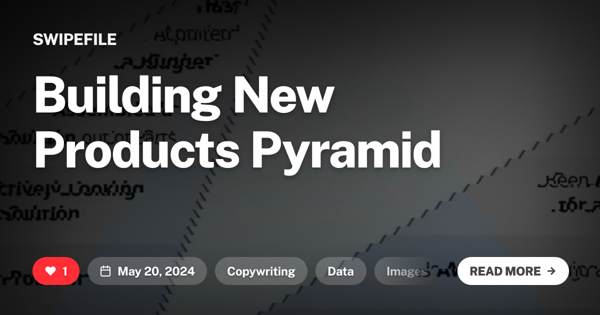 Building New Products Pyramid