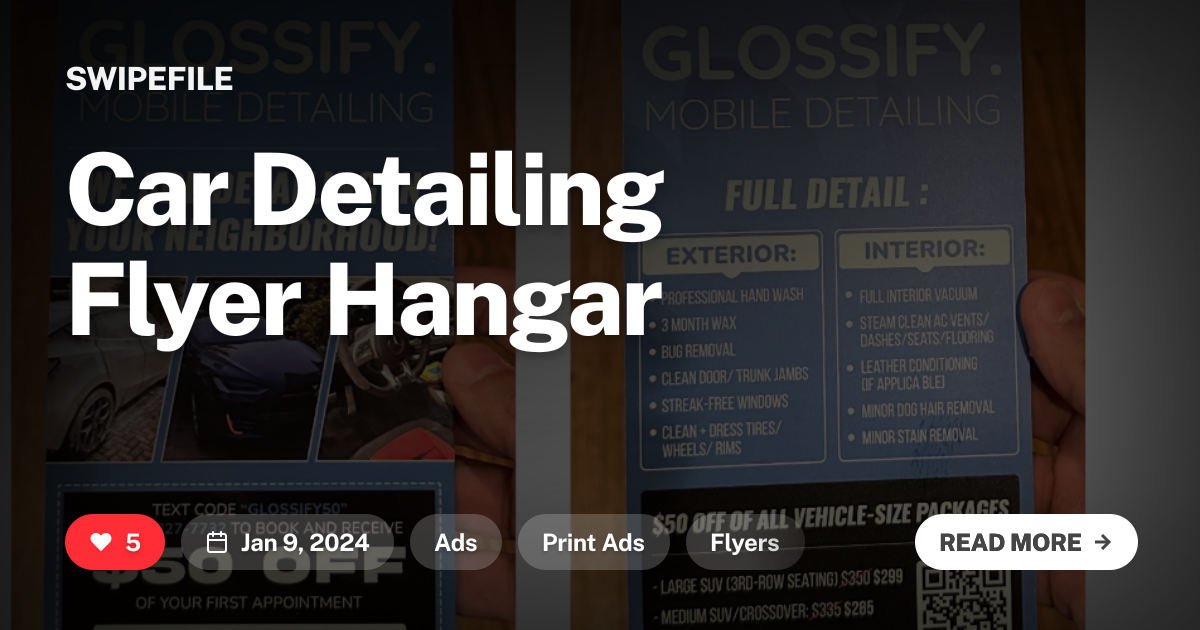 Car Detailing Flyer Hangar