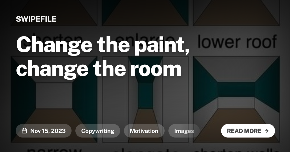 Change the paint, change the room
