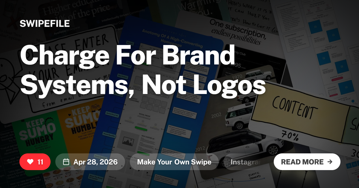 System Not Post Charge For Brand Systems, Not Logos | Swipefile
