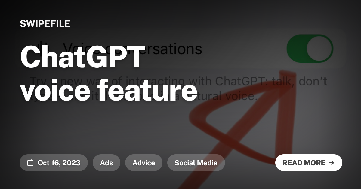 ChatGPT voice feature