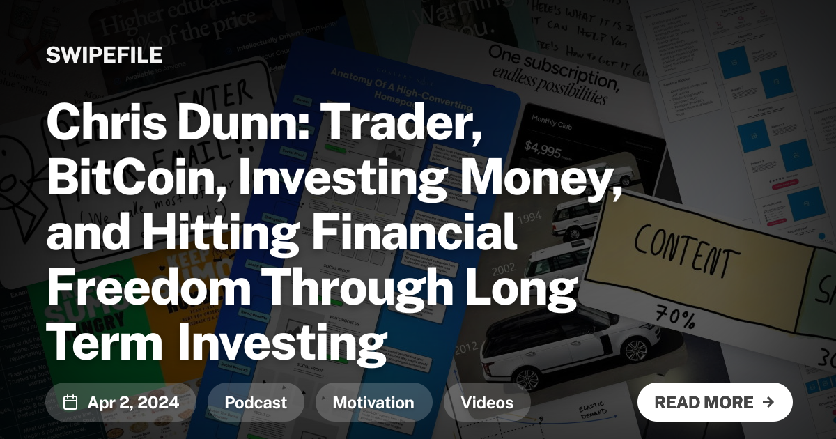 Chris Dunn: Trader, BitCoin, Investing Money, and Hitting Financial Freedom Through Long Term Investing