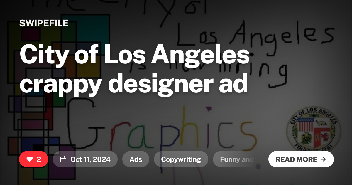 City of Los Angeles crappy designer ad