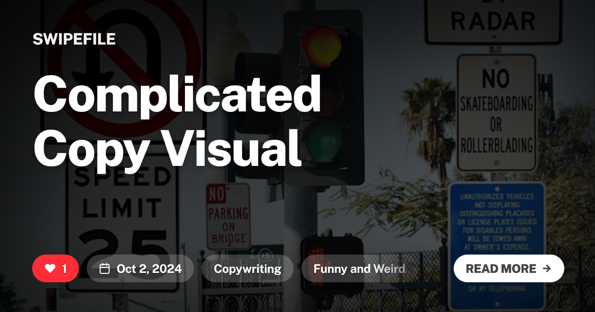 Complicated Copy Visual