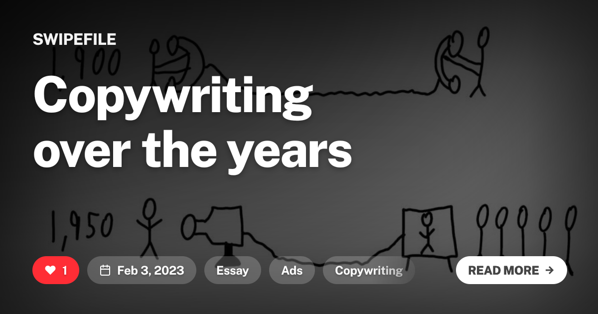 Copywriting over the years