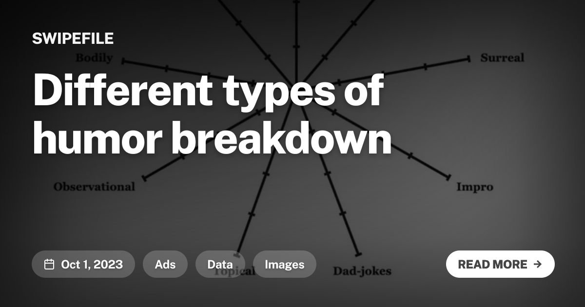 Different types of humor breakdown