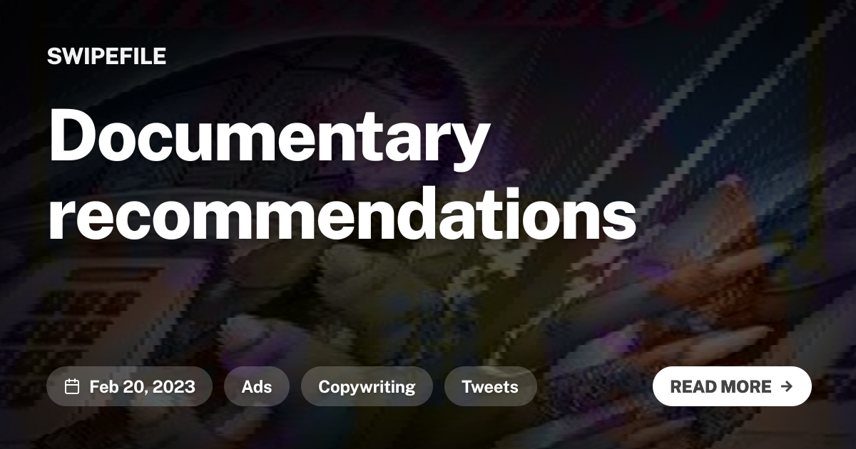 Documentary recommendations