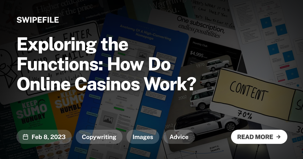 Exploring the Functions: How Do Online Casinos Work?
