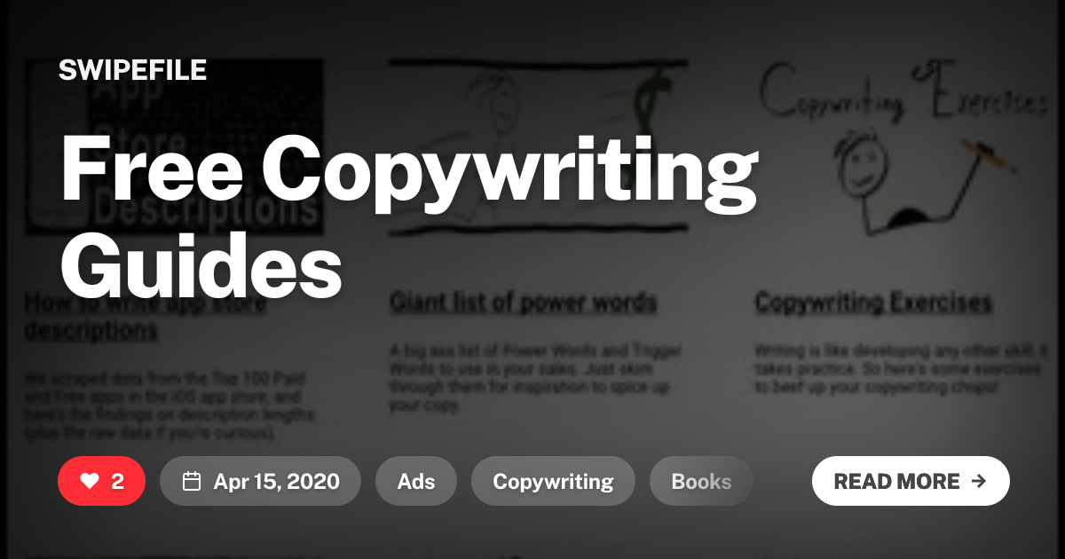 Free Copywriting Guides | Swipefile
