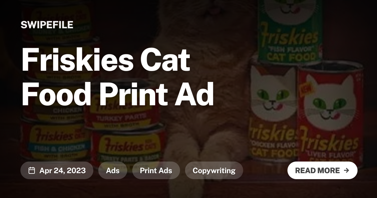 Friskies Cat Food Print Ad