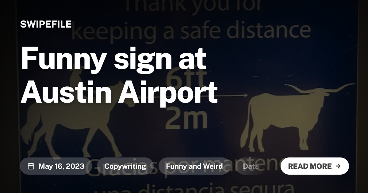 Funny sign at Austin Airport