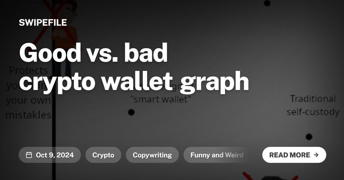 Good vs. bad crypto wallet graph
