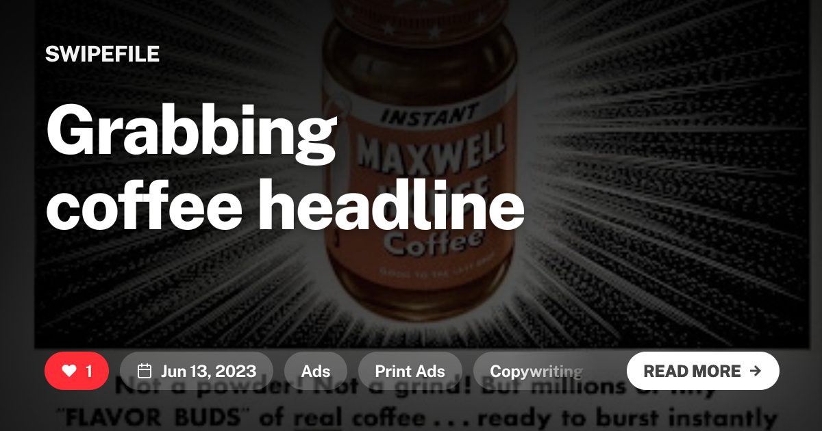 Grabbing coffee headline