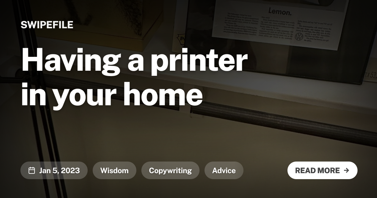 Having a printer in your home