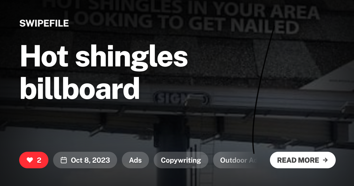 Hot shingles billboard