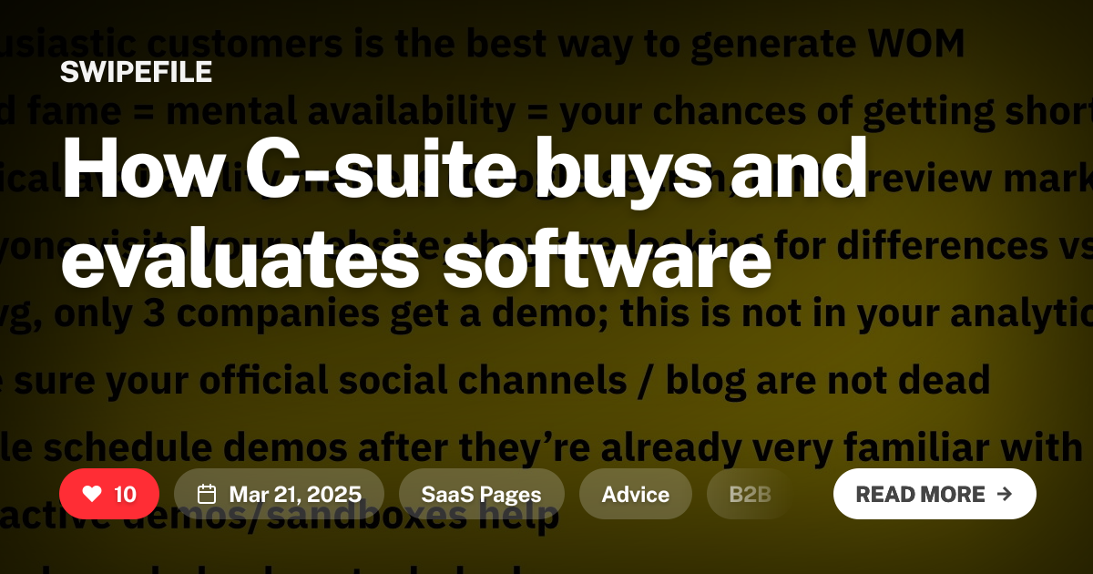 How C-suite buys and evaluates software