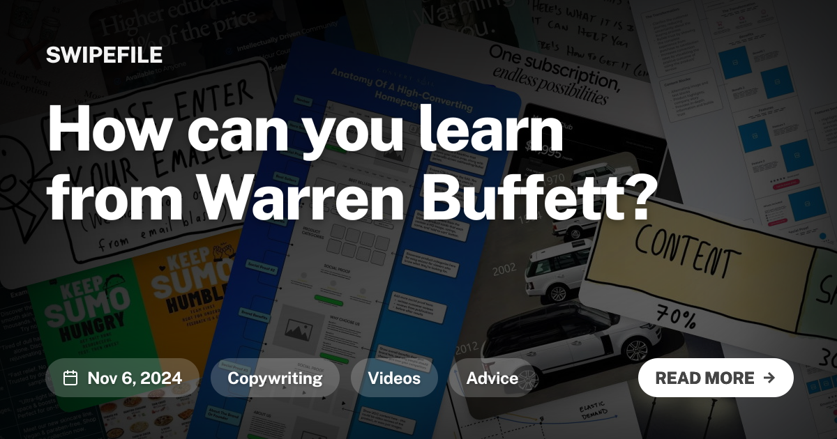 How can you learn from Warren Buffett?