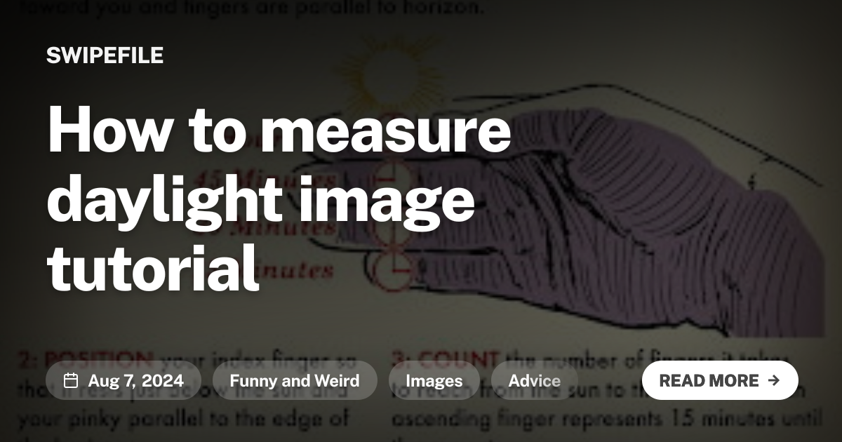 How to measure daylight image tutorial