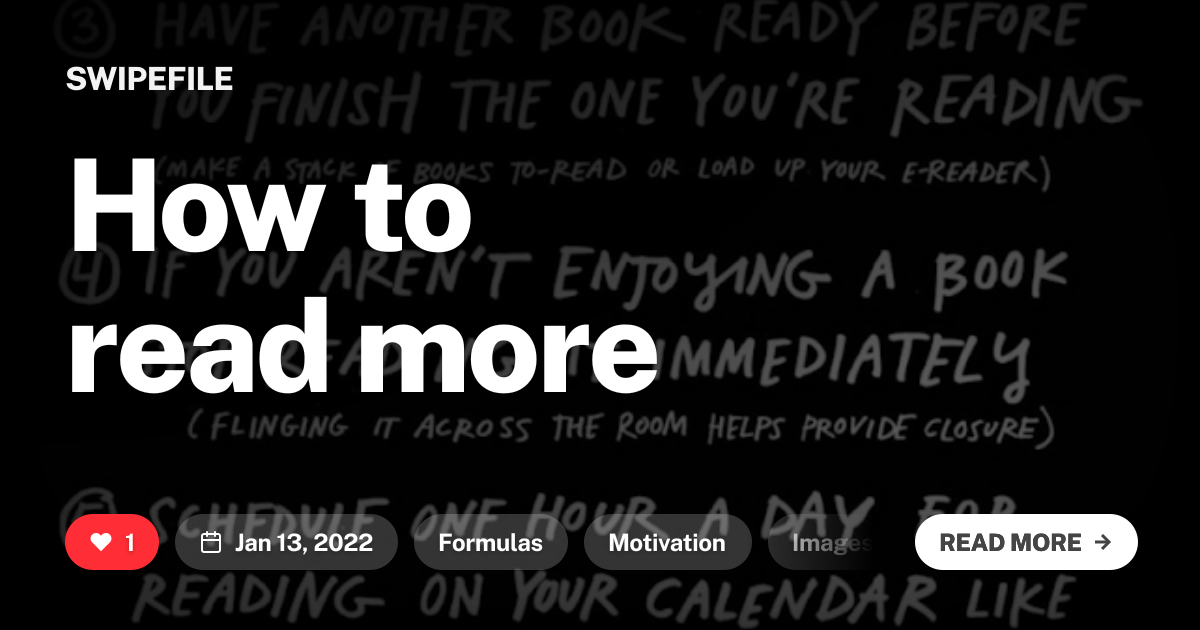 How 2 Readmore How to read more | Swipefile