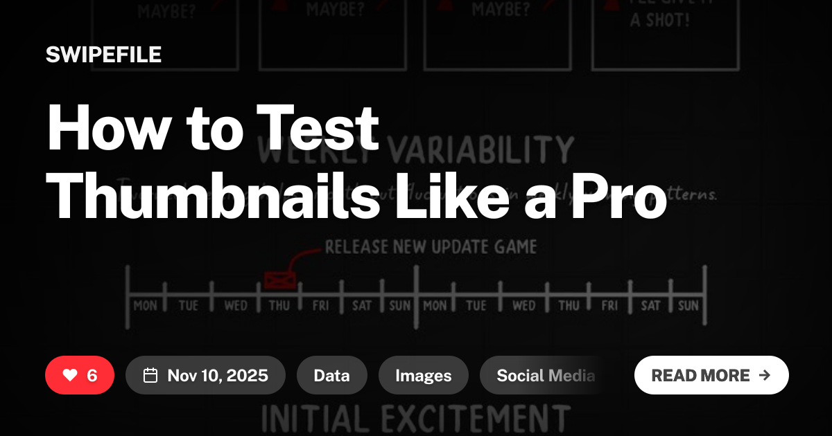 How to Test Thumbnails Like a Pro | Swipefile