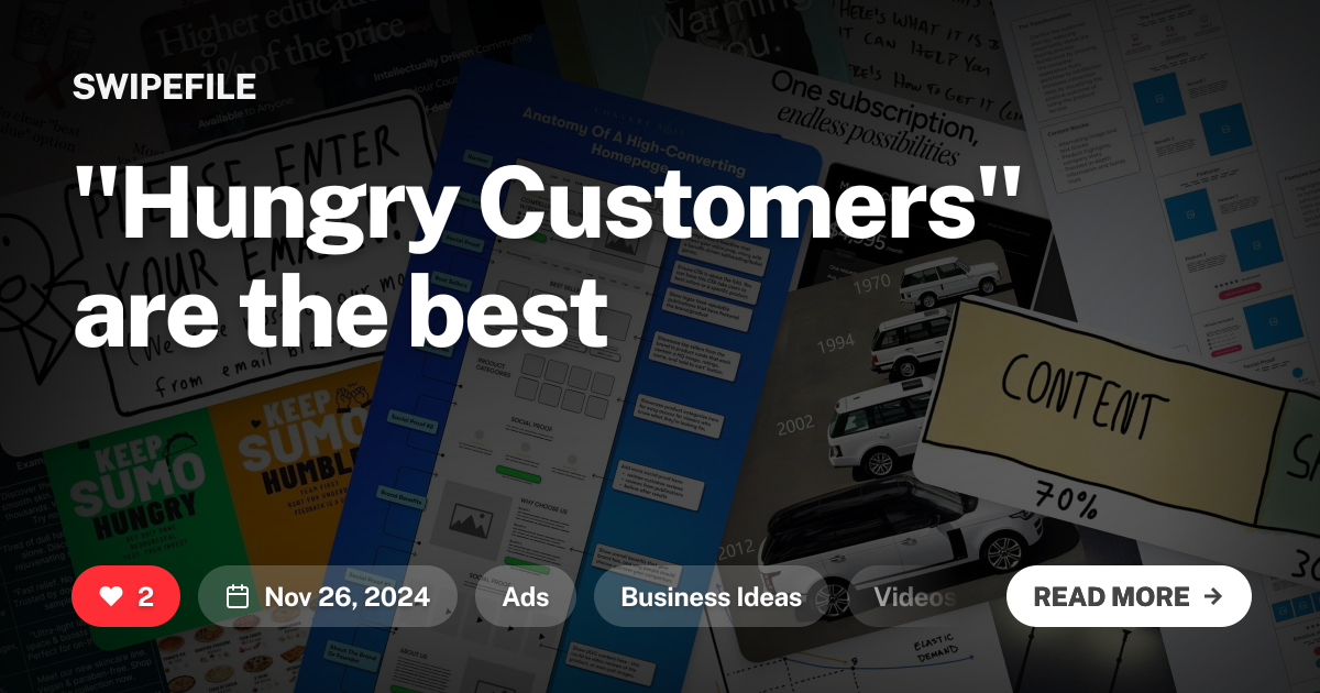 &quot;Hungry Customers&quot; are the best