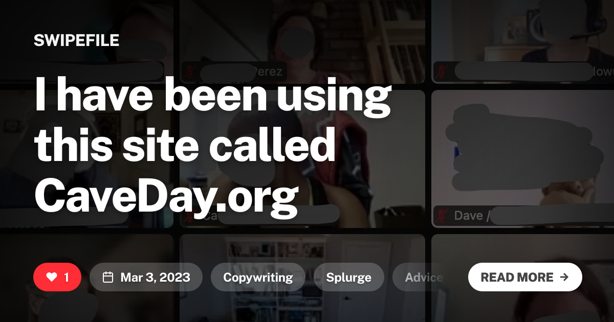 I have been using this site called CaveDay.org
