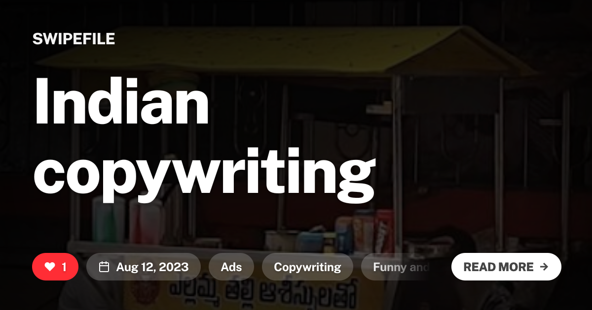 Indian copywriting