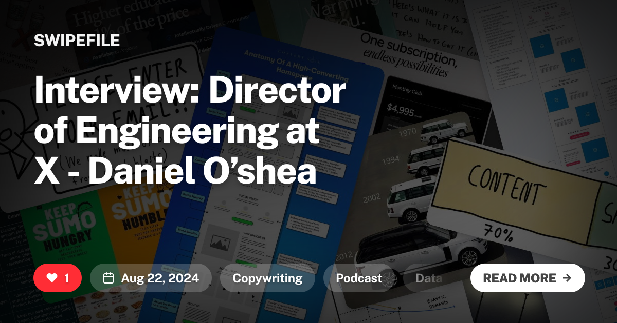 Interview: Director of Engineering at X - Daniel O’shea