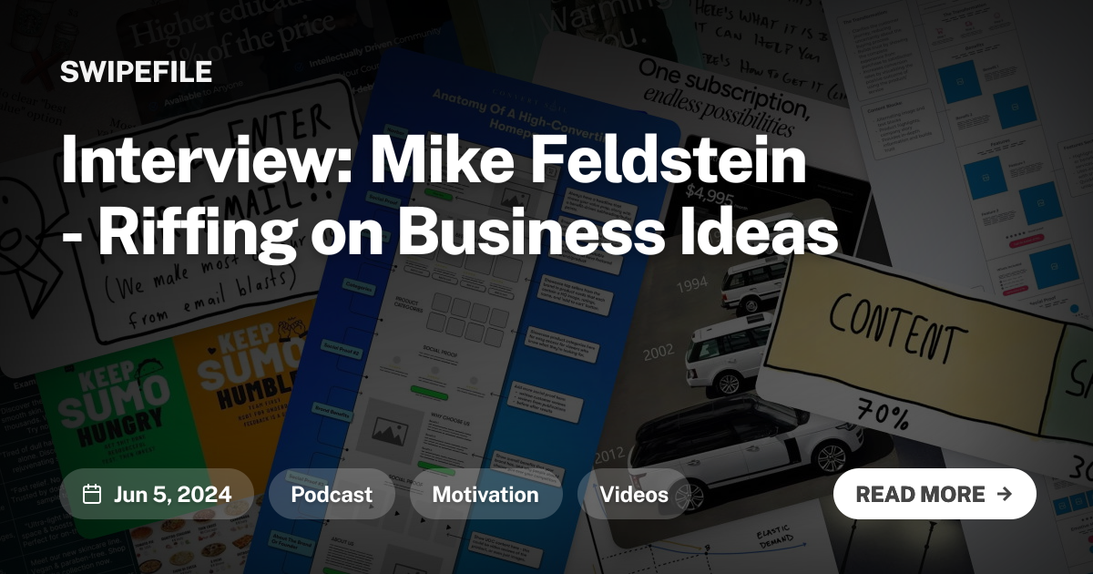 Interview: Mike Feldstein - Riffing on Business Ideas