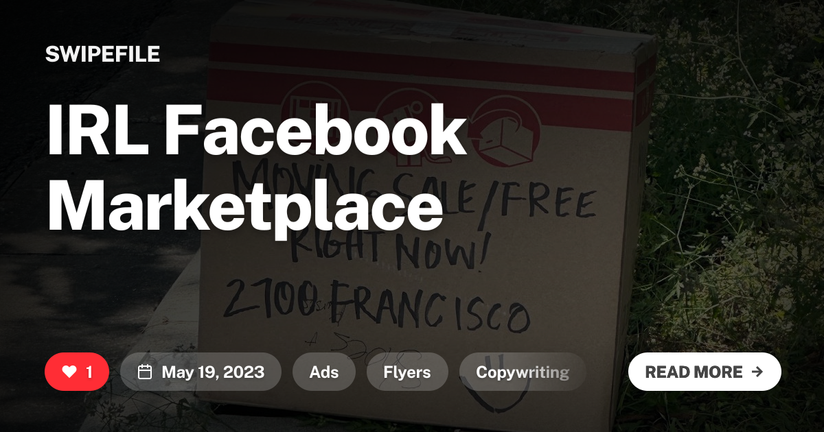 IRL Facebook Marketplace